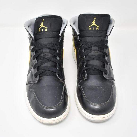 2014 Jordan 1 Mid "Black/Yellow" - Picture 3 of 4